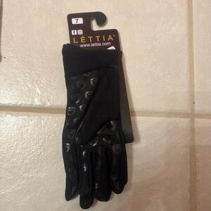Lettia black winter riding gloves